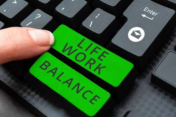 Señal Escritura Mano Life Work Balance Internet Concept Estabilidad Persona —  Fotos de Stock