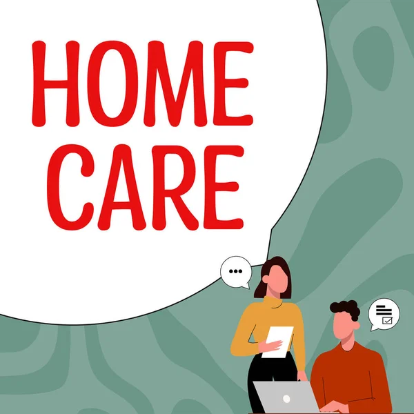 Konceptuální Zobrazení Home Care Obchodní Koncept Místo Kde Lidé Mohou — Stock fotografie