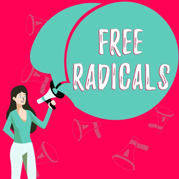 Writing Displaying Text Free Radicals Business Concept Produced Body Natural — Stock Photo, Image
