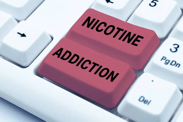 Tekst Die Inspiratie Laat Zien Nicotine Addiction Conceptuele Fotovoorwaarde Van — Stockfoto