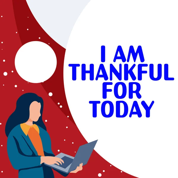 Концептуальний Дисплей Вдячний Сьогоднішній День Інтернет Концепція Вдячна Життя Раз — стокове фото
