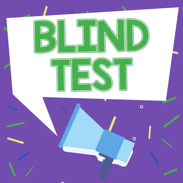 Fogalmi Felirat Blind Test Word Írt Társadalmi Elkötelezettség Egy Személy — Stock Fotó