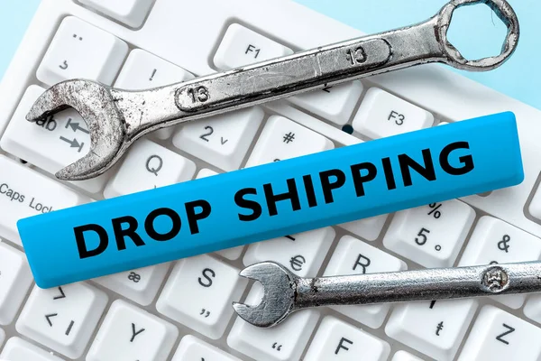 Handwriting Text Drop Shipping Conceptual Photo Send Goods Manufacturer Directly — Stock Photo, Image