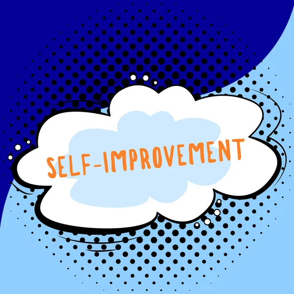Text Caption Presenting Self Improvement Conceptual Photo Process Making Yourself — Stock Photo, Image