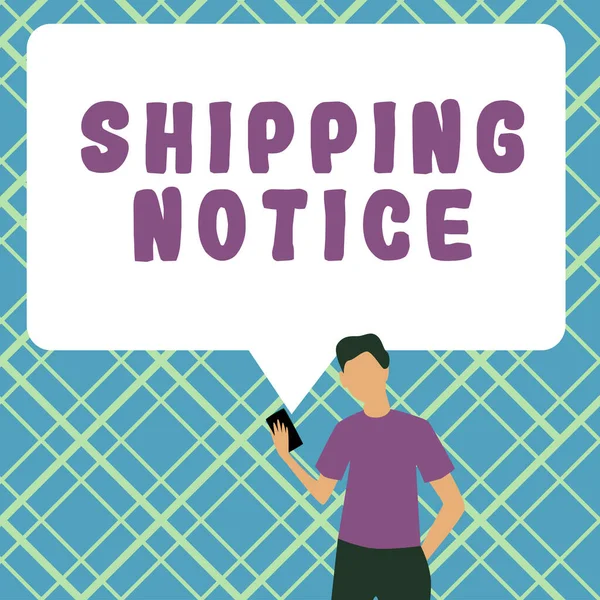 Conceptual Display Shipping Notice Concept Meaning Ships Considered Collectively Especially — Stock Photo, Image