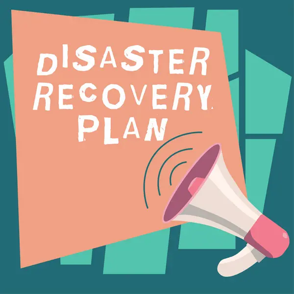 Visualización Conceptual Plan Recuperación Desastres Palabra Para Tener Medidas Respaldo — Foto de Stock