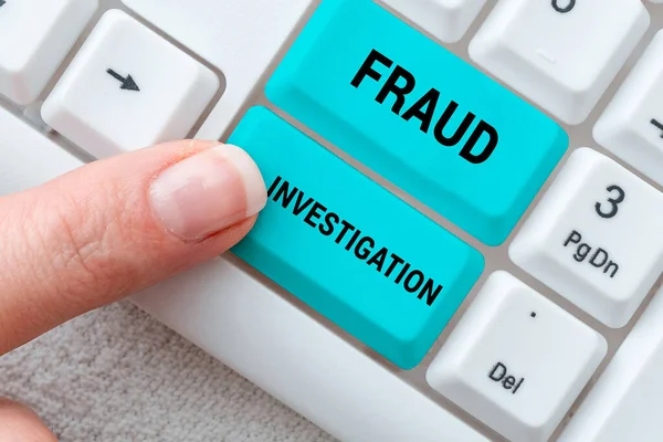 Conceptual Display Fraud Investigation Business Idea Process Determining Whether Scam — Stock Photo, Image