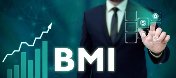 Konzeptionelle Darstellung Bmi Geschäftsidee Methode Zur Schätzung Des Körperfettgehalts Basierend — Stockfoto