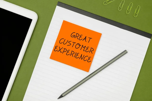 Podpis Koncepcyjny Great Customer Experience Conceptual Photo Responding Clients Friendly — Zdjęcie stockowe