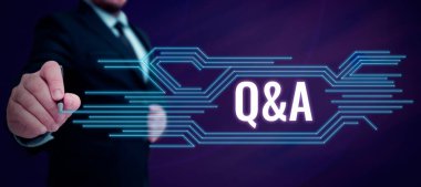 Soru sorulduğu ve cevaplandığı olarak tanımlanan kavramsal görünüm Q A, Sözcük