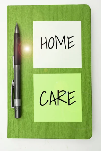 Conceptual Display Home Care Concept Meaning Place People Can Get — Foto Stock