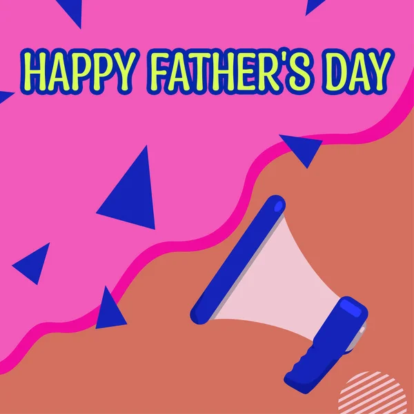 Inspiration Showing Sign Happy Fathers Day Concept Meaning Time Year — Stock Photo, Image