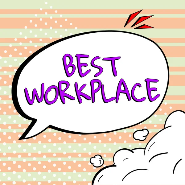 Writing Displaying Text Best Workplace Business Approach Ideal Company Work — 스톡 사진
