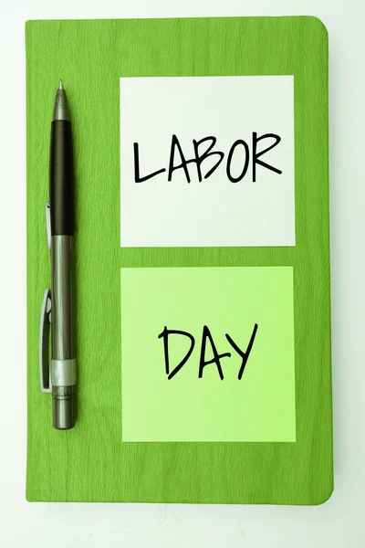 stock image Sign displaying Labor Day, Business idea an annual holiday to celebrate the achievements of workers