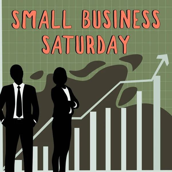 Sinal Texto Mostrando Small Business Sábado Abordagem Negócios Feriado Americano — Fotografia de Stock