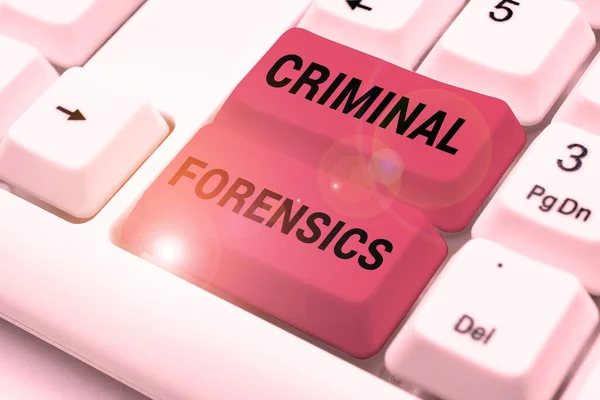 Conceptual Caption Criminal Forensics Concept Meaning Federal Offense Actions Illegal — Stock Photo, Image