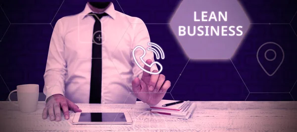Εννοιολογική Απεικόνιση Lean Business Επιχειρηματική Προσέγγιση Βελτίωση Της Ελαχιστοποίησης Των — Φωτογραφία Αρχείου
