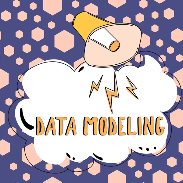 概念的なキャプションデータモデリング データストレージシステム間でデータを転送するビジネスアイデアプロセス — ストック写真