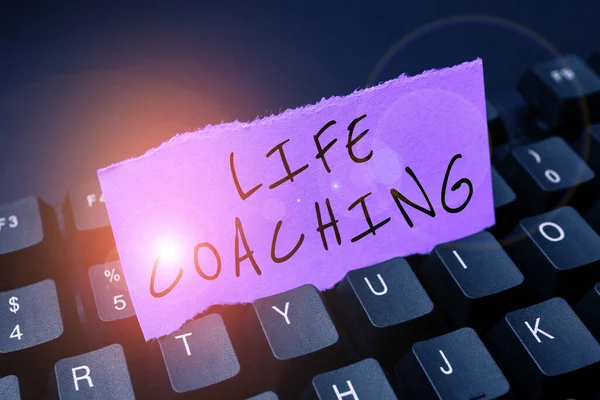 Texto Que Muestra Inspiración Life Coaching Word Written Improve Lives —  Fotos de Stock
