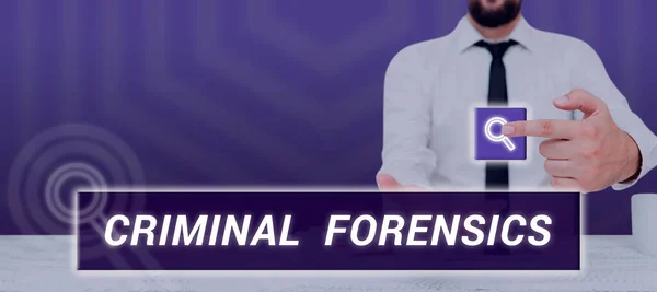 Scrittura Visualizzando Testo Criminal Forensics Business Concept Federal Offense Actions — Foto Stock