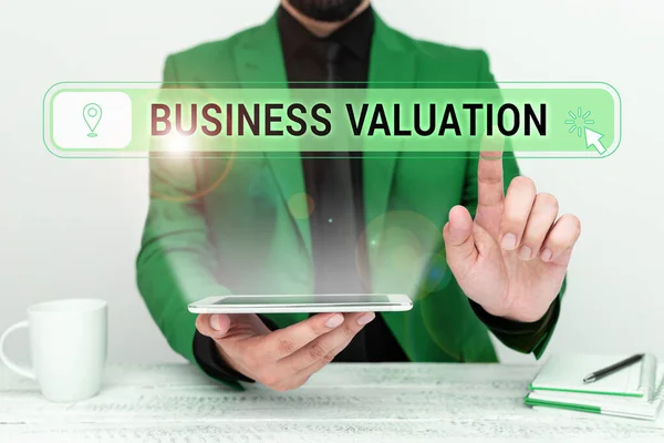 Inspiration Showing Sign Business Valuation Word Written Determining Economic Value — Foto Stock