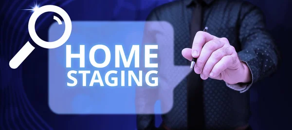 Home Staging 부동산 시장에서 주택을 판매하기 비즈니스 아이디어 — 스톡 사진