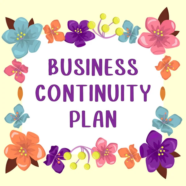 Text Zobrazující Inspiraci Business Continuity Plan Word Pro Vytváření Systému — Stock fotografie