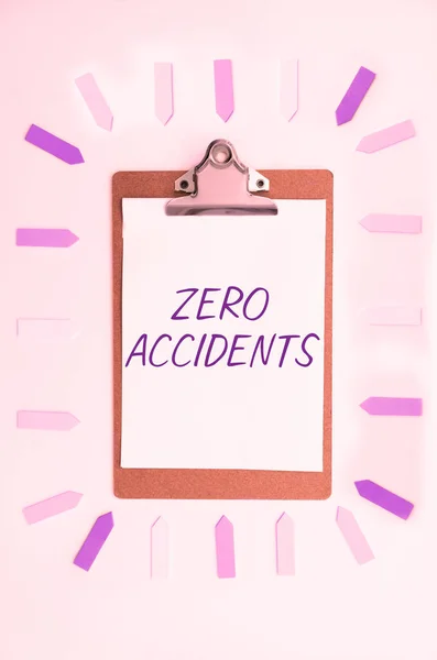 Conceptual Display Zero Accidents Word Important Strategy Preventing Workplace Accidents — 스톡 사진