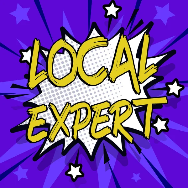 Text Showing Inspiration Local Expert Business Overview Offers Expertise Assistance — Stockfoto