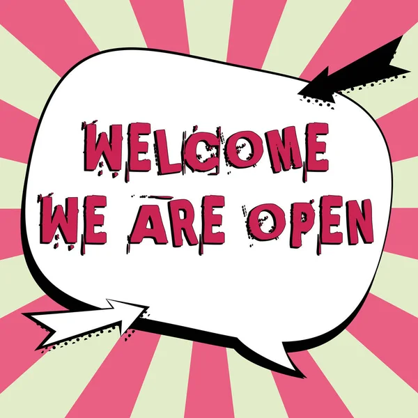 Welcome Open Business Overview Greeting Making Work Group New People — 스톡 사진
