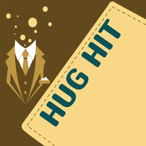 Написання Тексту Hug Бізнес Підхід Проханням Когось Тепло Прийняти Або — стокове фото