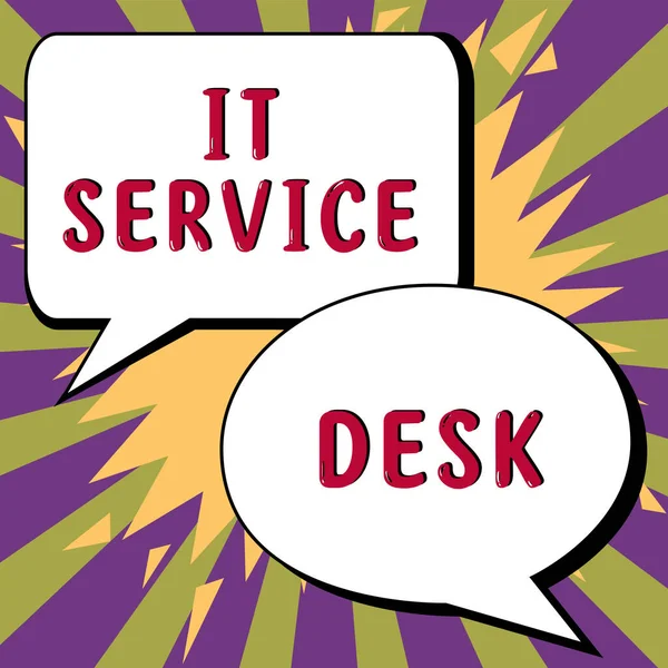 Segnaletica Testo Che Mostra Service Desk Business Idea Supporto Tecnologico — Foto Stock