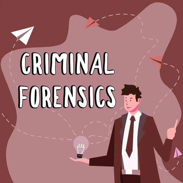 Segno Testo Indicante Criminal Forensics Foto Concettuale Federal Offense Actions — Foto Stock