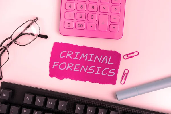 Testo Che Mostra Ispirazione Criminal Forensics Business Overview Federal Offense — Foto Stock