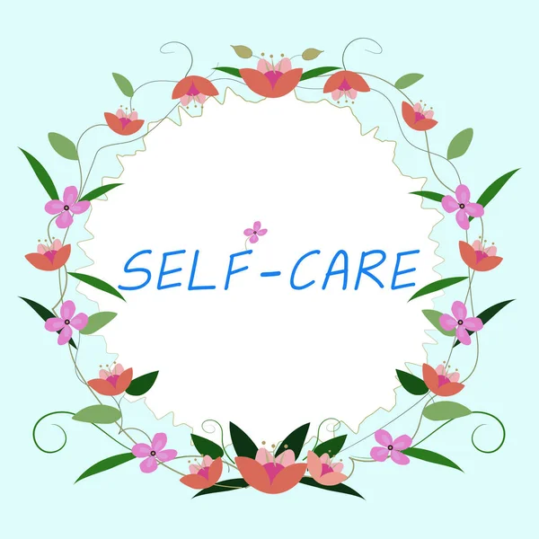 Conceptual Display Self Care Word Written Practice Taking Action Improve — Stock Photo, Image