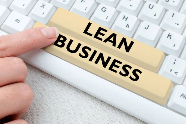 Tekenen Weergeven Van Lean Business Conceptuele Foto Verbetering Van Afval — Stockfoto