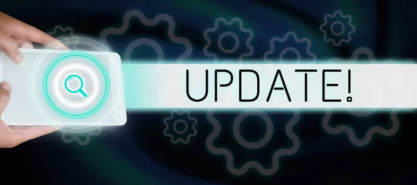 El yazısı Güncelleme, Daha modern bir şey yapmak için sözcük Tasarımı değiştiren yeni gerçekler eklemek