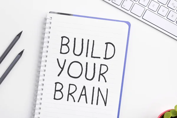 Conceptual Caption Build Your Brain Word Mental Activities Maintain Improve — 스톡 사진