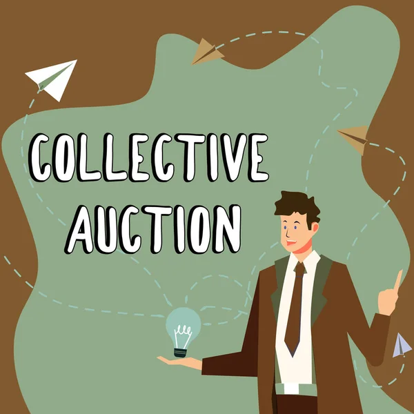 Writing Displaying Text Collective Auction Word Gathering Measuring Information Variables — Stock Photo, Image