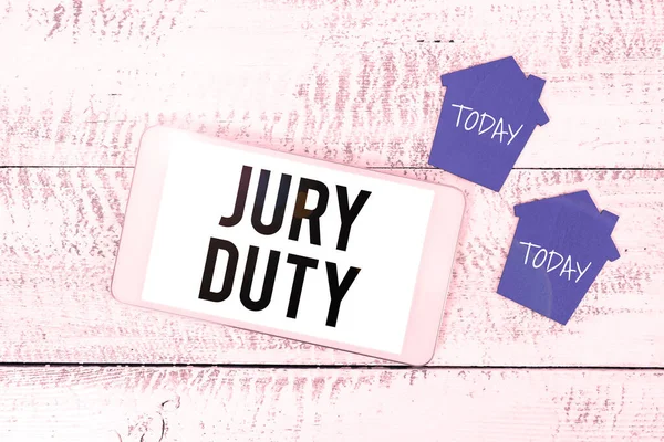 Conceptuele Bijschrift Jury Duty Business Overview Obligation Een Periode Van — Stockfoto