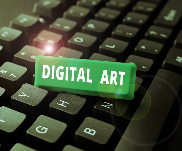 Text Caption Presenting Digital Art Concept Meaning Use Skill Creative — Zdjęcie stockowe