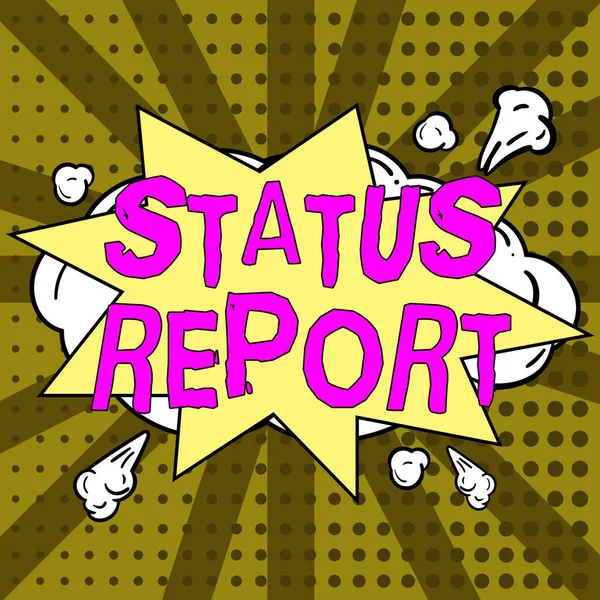 Conceptueel Bijschrift Status Rapport Concept Betekenis Update Samenvatting Van Situaties — Stockfoto