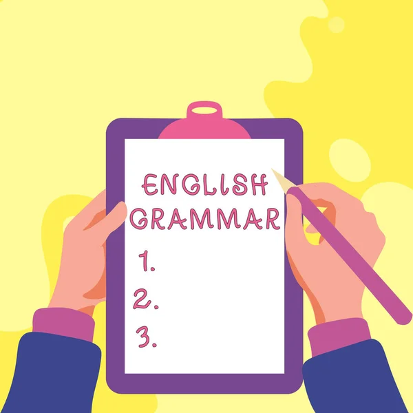 Writing Displaying Text English Grammar Business Showcase Courses Cover All — 스톡 사진