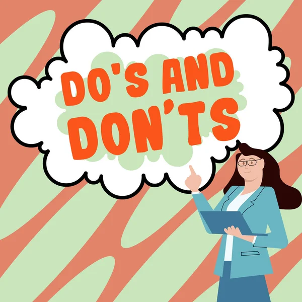 Napisy Tekstowe Przedstawiające Dos Don Business Idea Confusion One Mind — Zdjęcie stockowe