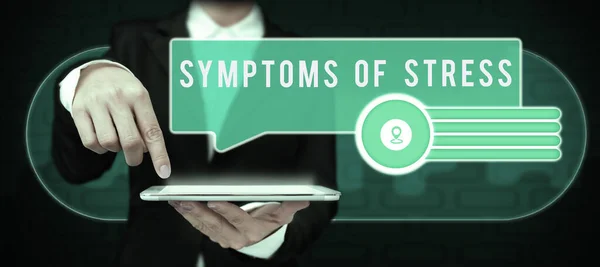 Conceptuele Weergave Symptomen Van Stress Business Concept Dat Dient Als — Stockfoto