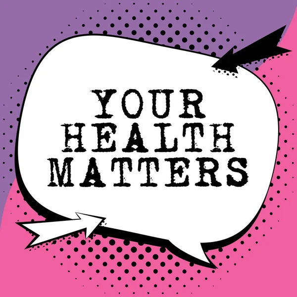 Handschriftlicher Text Your Health Matters Business Ansatz Gute Gesundheit Ist — Stockfoto