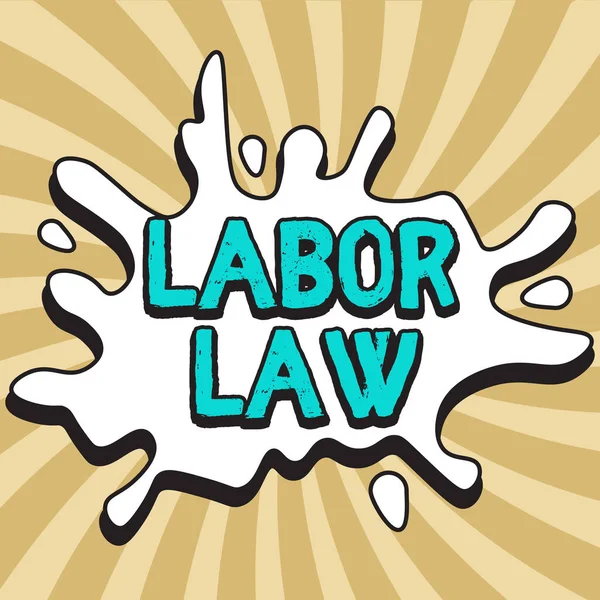 Handwriting Text Labor Law Concept Meaning Rules Relating Rights Responsibilities — 스톡 사진