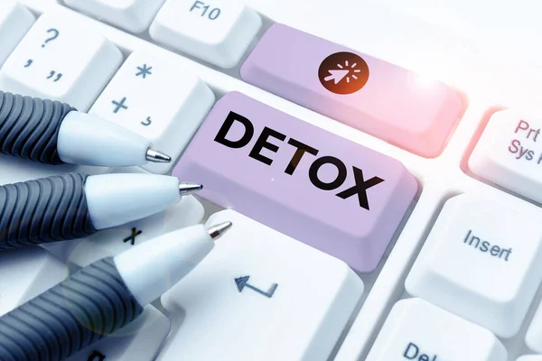 Conceptual Caption Detox Business Overview Moment Diet Nutrition Health Addiction — Foto Stock