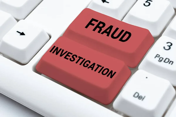 Handwriting Text Fraud Investigation Internet Concept Process Determining Whether Scam — Stock Photo, Image