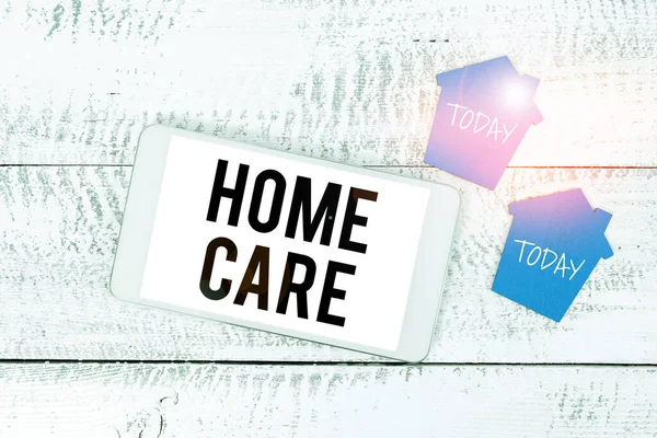 Psaní Zobrazující Text Home Care Business Concept Místo Kde Lidé — Stock fotografie